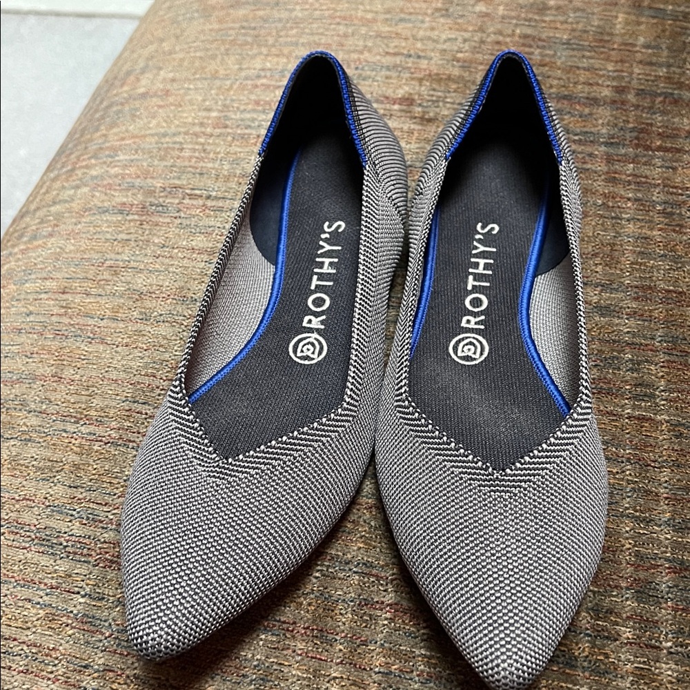 Rothy's Blue and Gray Women's Flats Size 9 Worn handful of times - Picture 5 of 6
